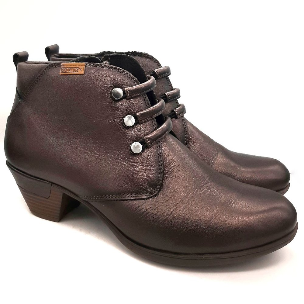 Pikolinos Rotterdam Bronze Leather Boots SZ 42 (11.5)